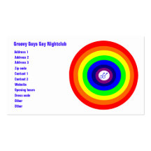 Gay Men Round Rainbow Custom Business Card