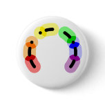Gay Morse Code Arc Round Button