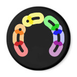 Gay Morse Code Arc Round Magnet
