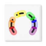 Gay Morse Code Arc Square Magnet