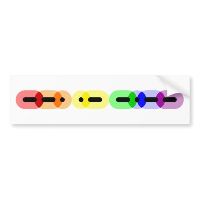 Gay Morse Code Bar Bumper Sticker by jamieco