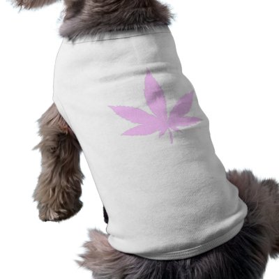 Gay Pot Leaf White Dog Tee by gaystoners