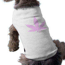 Gay Pot Leaf White Dog Tee