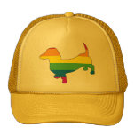Gay Pride Dachshund/Wiener Trucker Hats