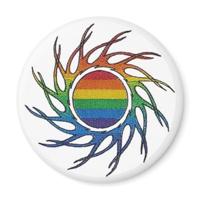 Gay Pride "Eye of The Storm" Rainbow Magnet by dragonfly813