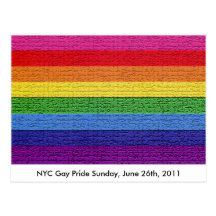 Gay Pride Flag Post Card