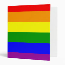 Gay Pride Flag / Rainbow Flag 3 Ring Binder