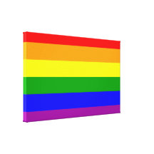 Gay Pride Flag / Rainbow Flag Stretched Canvas Print