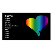 Gay Pride Heart Business Cards