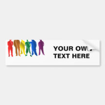 GAY PRIDE MALE COLORS BUMPER STICKERS