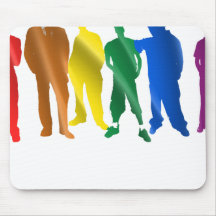 GAY PRIDE MALE COLORS MOUSE PAD