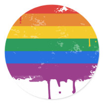 Gay Pride Merchandise Round Stickers