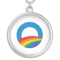 Gay Pride Obama T-shirt Personalized Necklace