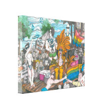Gay Pride Print on Canvas Stretched Canvas Print