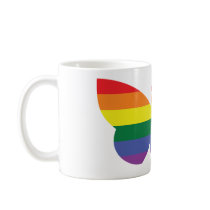 Gay Pride Rainbow Butterfly Coffee Mugs