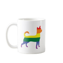 Gay Pride Rainbow Chihuahua Mug