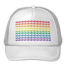 Gay Pride Rainbow Dachshunds Hats
