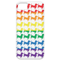 Gay Pride Rainbow Dachshunds iPhone 5 Cover