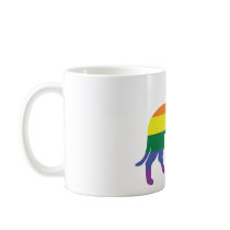 Gay Pride Rainbow Dog Mugs