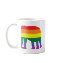 Gay Pride Rainbow Elephant Mug