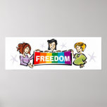 Gay Pride Rainbow Freedom Poster