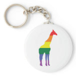 Gay Pride Rainbow Giraffe Key Chains