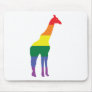 Gay Pride Rainbow Giraffe Mousepads
