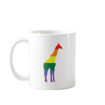 Gay Pride Rainbow Giraffe Mug