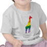 Gay Pride Rainbow Giraffe Tee Shirts