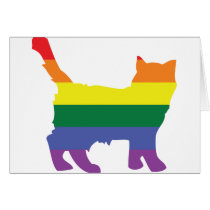 Gay Pride Rainbow Kitten Greeting Cards