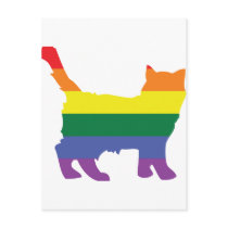 Gay Pride Rainbow Kitten Postcard