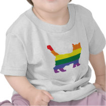 Gay Pride Rainbow Kitten Tshirt