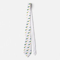 Gay Pride Rainbow Narwhal Tie