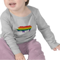 Gay Pride Rainbow Rhino T-shirt