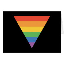Gay Pride Rainbow Triangle Card