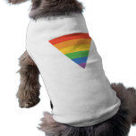 Gay Pride Rainbow Triangle Dog Tee Shirt