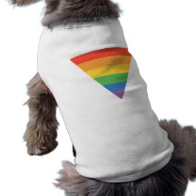 Gay Pride Rainbow Triangle Dog Tee Shirt