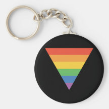 Gay Pride Rainbow Triangle Keychains
