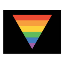 Gay Pride Rainbow Triangle Postcard