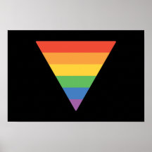 Gay Pride Rainbow Triangle Print