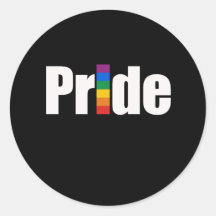 Gay Pride T-shirt Round Stickers