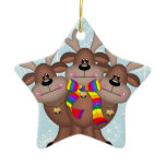 Gay Pride Whimsical Christmas Reindeer ornaments
