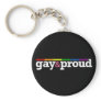 Gay&proud Black Keychain