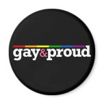 Gay&proud Black Magnet