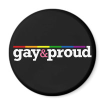 Gay&proud Black Magnet