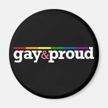 Gay&proud Black Magnet