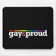 Gay&proud Black Mousepad