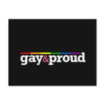 Gay&proud Black Postcard