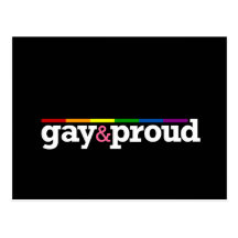 Gay&proud Black Postcard