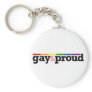 Gay&proud White Keychain